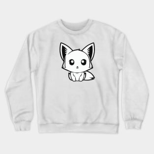 Monochrome cutie fox Crewneck Sweatshirt